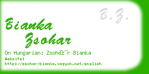 bianka zsohar business card